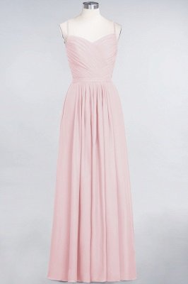 A-Line Spaghetti-Straps Sweetheart Sleeveless Floor-Length  Bridesmaid Dress with Ruffles_3