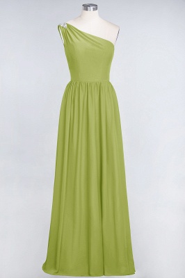 A-Line One-Shoulder Sleeveless Ruffles Floor-Length  Bridesmaid Dress with Beadings_32