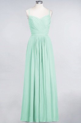 A-Line Spaghetti-Straps Sweetheart Sleeveless Floor-Length  Bridesmaid Dress with Ruffles_34