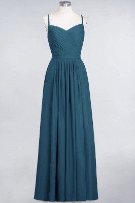 A-Line Spaghetti-Straps Sweetheart Sleeveless Floor-Length  Bridesmaid Dress with Ruffles_26