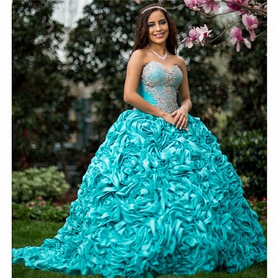 Exquisite Sweetheart Beadings Ball Gown Quinceanera Dresses | Pick-Up Sweet 16 Dresses Long_1