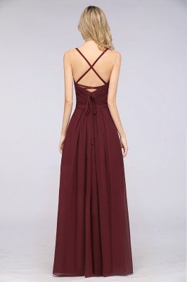 A-Line Spaghetti-Straps Sweetheart Sleeveless Floor-Length  Bridesmaid Dress with Ruffles_36