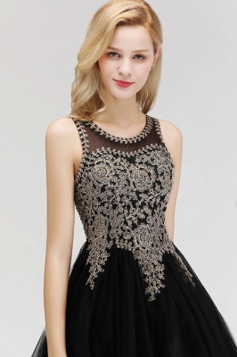 A-line Tulle Lace Homecoming Dress with Beadings_9