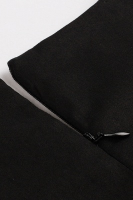 Vintage 1/2 Sleeve Wintersweet Embroidery Black Swing Dress_6