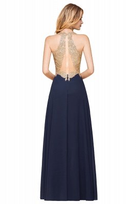 Chiffon Appliques Long Prom Dress | Affordable Floor Length A-line Evening Dresses_3