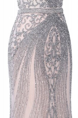 Luxury Cap Sleeves Keyhole Rhinestones Mermaid Prom Dresses | Gorgeous Beaded Evening Dress_32
