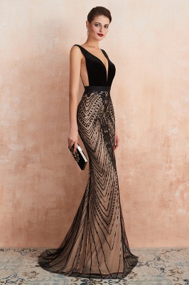 Straps Sweetheart Gorgeous Lace Sexy Black Long Prom Dresses | Elegant Black Evening Dresses_9