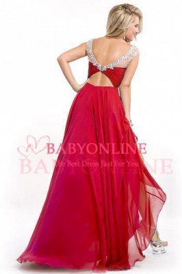 A-line Sweetheart Chiffon Evening Dress With Crystal_2