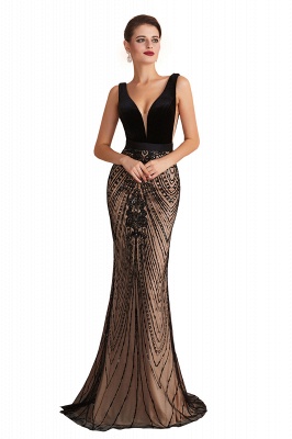 Straps Sweetheart Gorgeous Lace Sexy Black Long Prom Dresses | Elegant Black Evening Dresses_1
