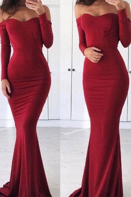 Sexy Sweetheart Prom Dresses | Off-the-Shoulder Mermaid Evening Dresses_2