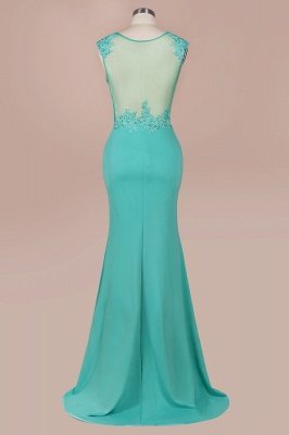 mermaid Jewel Chiffon Lace Prom Dress Jewel Tulle Bridesmaid Dress_7