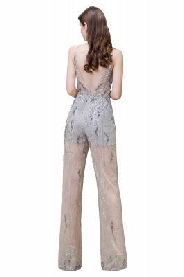 Round Neck Sleeveless Open Back Beaded Sparkly Prom Jumpsuit_15