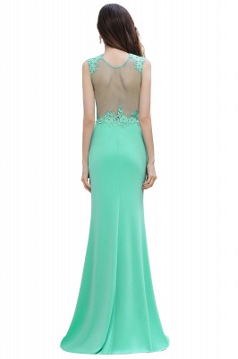 mermaid Jewel Chiffon Lace Prom Dress Jewel Tulle Bridesmaid Dress_3