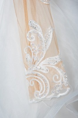 Long Sleeves Lace Ruffles Fairy Wedding Dresses Floor-length_7