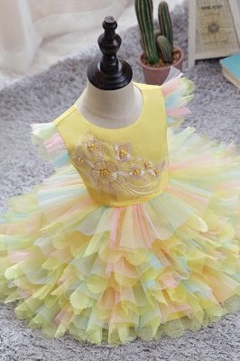 Cute Jewel Multiple Color Flower Girls Dresses Ball Gown_2