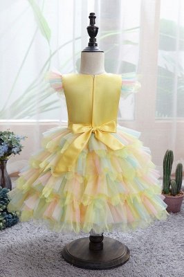Cute Jewel Multiple Color Flower Girls Dresses Ball Gown_5