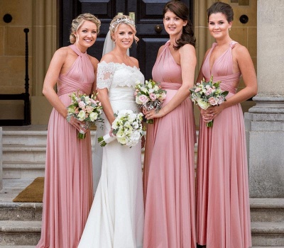 Dusty Rose Multiway Infinity Bridesmaid Dresses | Convertible Wedding Party Dress_1