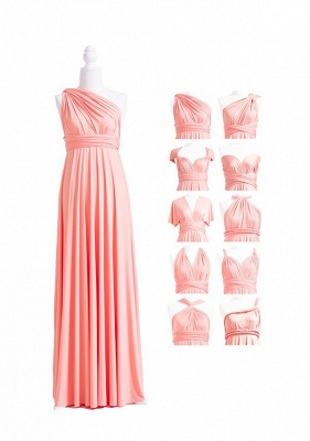 Peach Coral Multiway Infinity Bridesmaid Dresses | Convertible Wedding Party Dress_4
