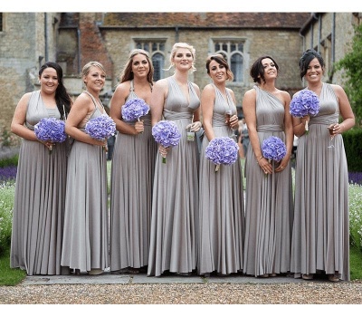 Grey Multiway Infinity Bridesmaid Dresses | Convertible Wedding Party Dress_2