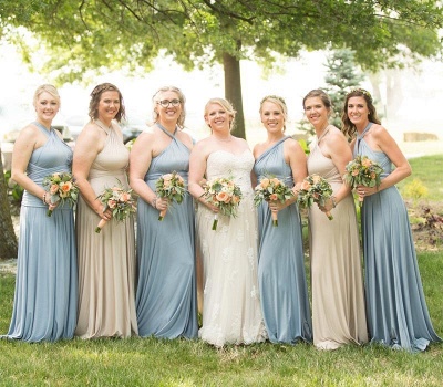 Dusty Blue Multiway Infinity Bridesmaid Dresses | Convertible Wedding Party Dress_5