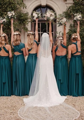 Teal Multiway Infinity Bridesmaid Dresses | Convertible Wedding Party Dress_3