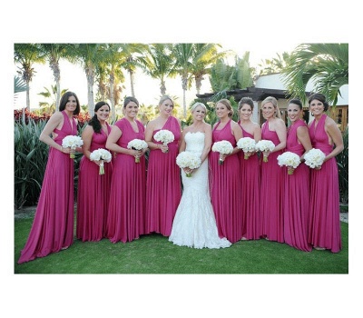 Magenta Multiway Infinity Bridesmaid Dresses | Convertible Wedding Party Dress_1