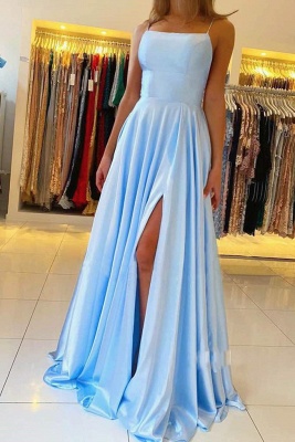 Vintage Sleeveless Light Green Ruffles Split A-Line Prom Dresses_5