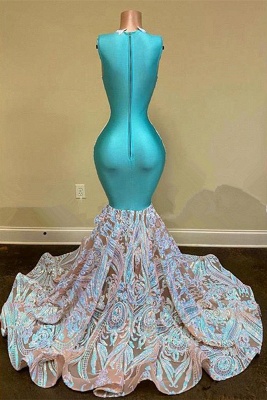 Charming Deep V-neck Appliques Ruffles Mermaid Prom Dress With Zipper_2