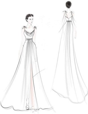 Classy Chiffon Spaghetti Straps A-line Backless Bridesmaid Dress With Split Pockets_4