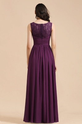 Elegant Red V-Neck  A-Line Bridesmaid Gown_5