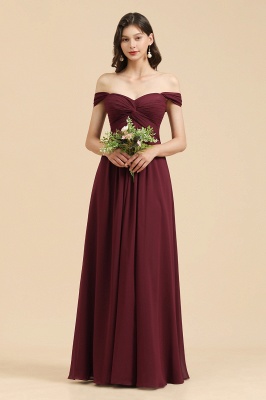 Elegant Sweetheart A-Line Off the Shoulder Bridesmaid Gown