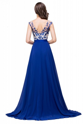 EMILIE | A-Line Floor-Length Sleeveless Chiffon Prom Dresses with Lace-Appliques_3