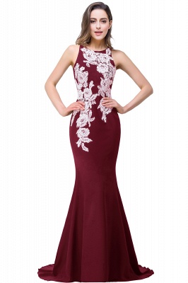 Mermaid Evening With Appliques For Women Formal Long Prom Dress_1