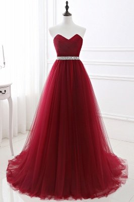 sweetheart sleeveless beading a-line prom dress_9