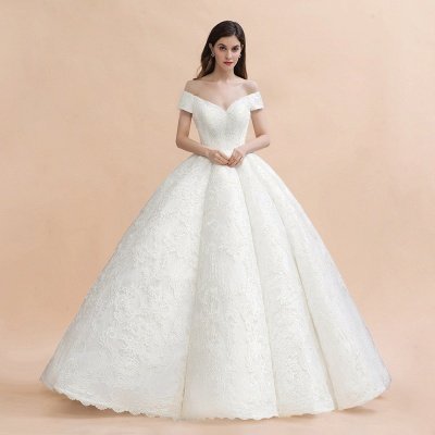 Princess Sweetheart Lace Ball Gown Wedding Dresses | Off The Shoulder Bridal Gown_6