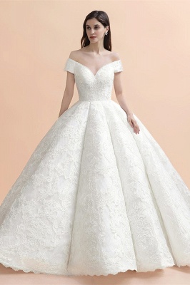 Princess Sweetheart Lace Ball Gown Wedding Dresses | Off The Shoulder Bridal Gown_1