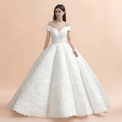 Princess Sweetheart Lace Ball Gown Wedding Dresses | Off The Shoulder Bridal Gown_9