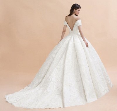 Princess Sweetheart Lace Ball Gown Wedding Dresses | Off The Shoulder Bridal Gown_11