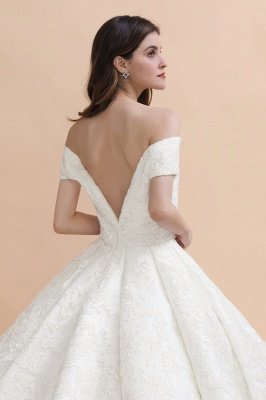 Princess Sweetheart Lace Ball Gown Wedding Dresses | Off The Shoulder Bridal Gown_4