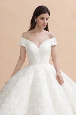 Princess Sweetheart Lace Ball Gown Wedding Dresses | Off The Shoulder Bridal Gown_5