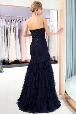 Elegant Mermaid Sweetheart Ruffles Floor-Length Prom Dresses | Evening Gown_6