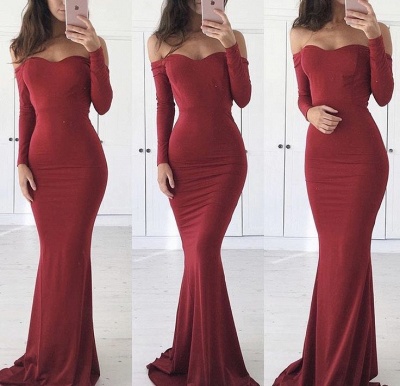 Sexy Sweetheart Prom Dresses | Off-the-Shoulder Mermaid Evening Dresses_3