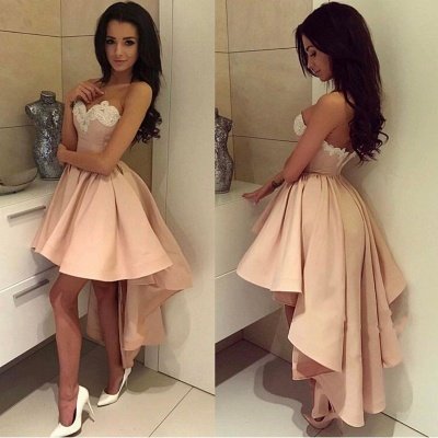 High-low Modern Lace Ball-Gown Sweetheart Cocktail Dress_2