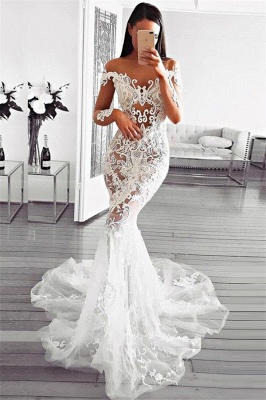 long sleeve feather wedding dress